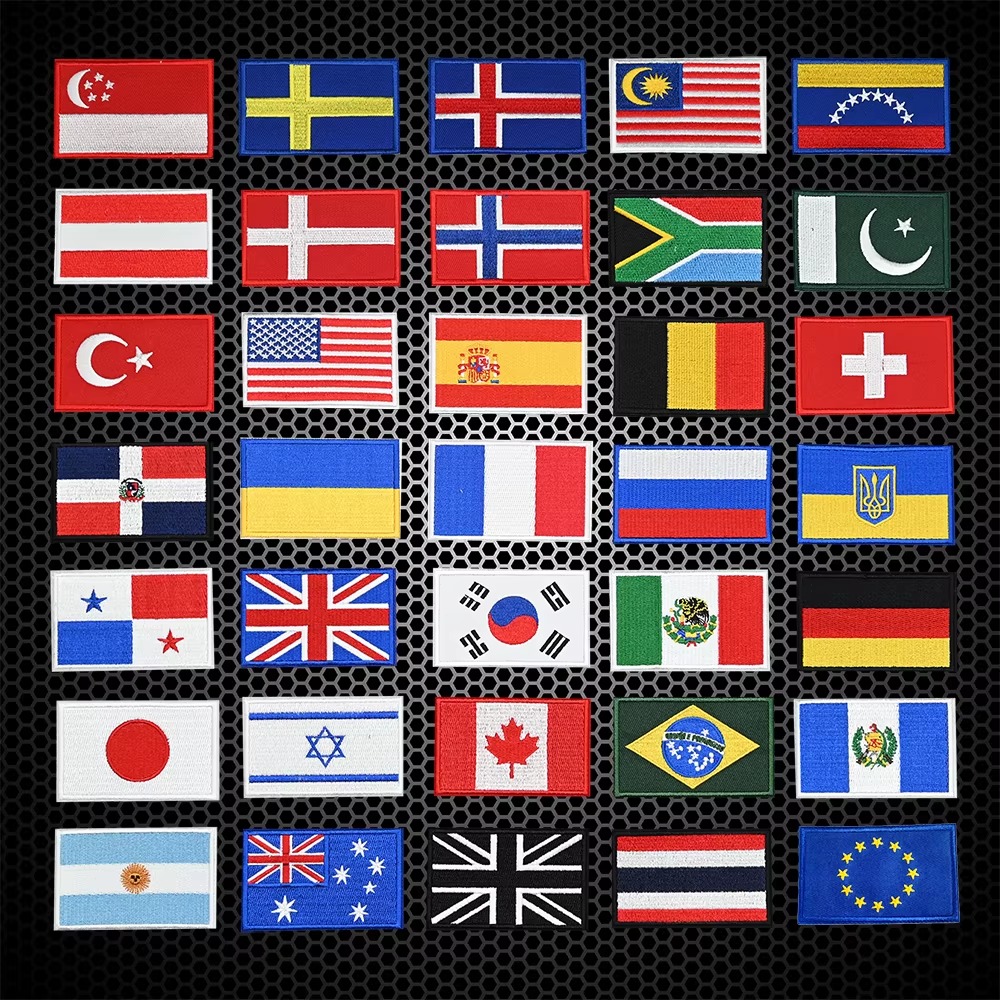 Embroidery Uk - Nakış Bayrak Yaması ABD İngiltere Kanada