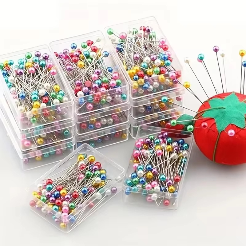 Embroidery Glass Beads - 100 Adet Moda Dikiş İğneleri Renkli