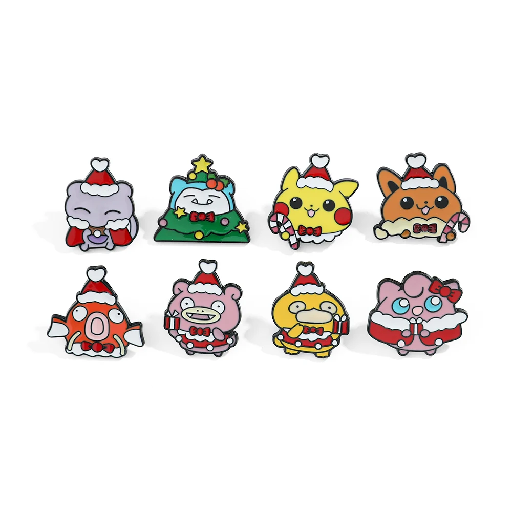 Embroidery Wallpaper - 8 adet Noel Slowpoke Broş Sevimli