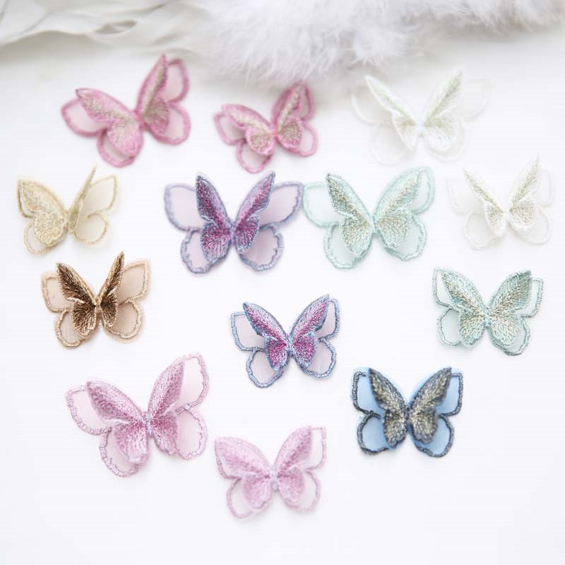 Embroidery Veil - AHYONNIEX 10 adet çift katmanlar Organdy