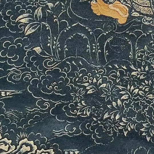 Embroidery Yellow - 35 inç Tibet Halk İpek Nakışı