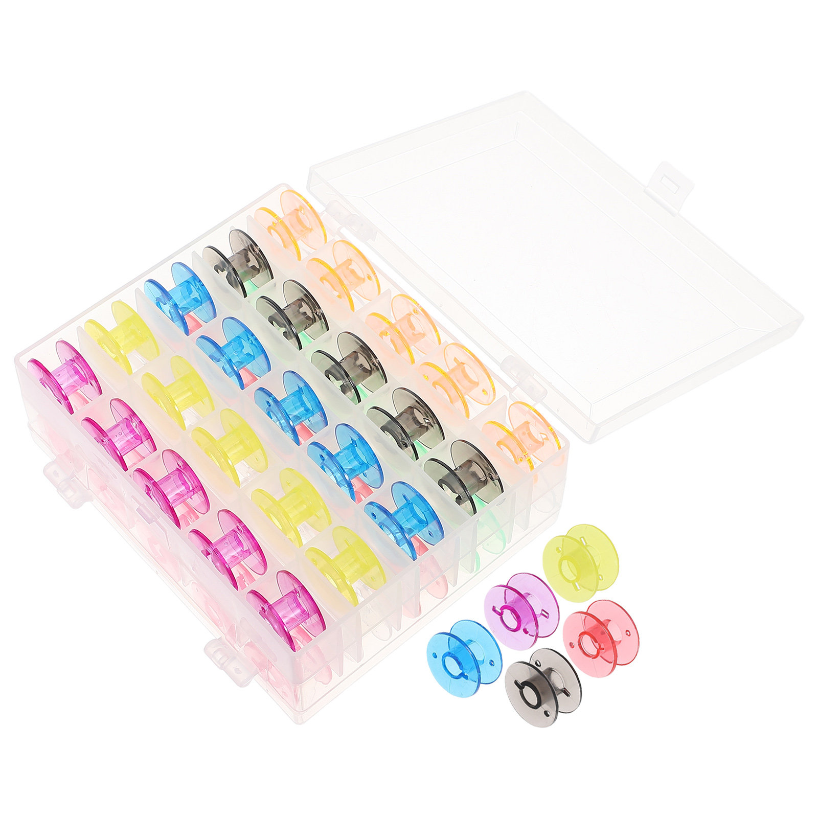 Embroidery Thread - 50 Adet Dikiş Makinesi Bobini Plastik