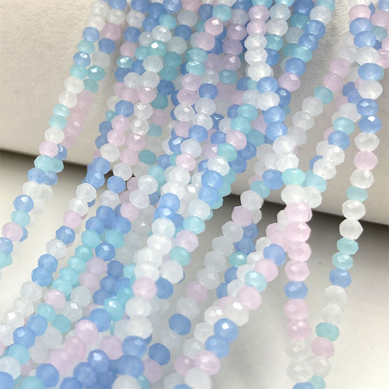Embroidery Glass Beads - 2mm Karışık Renkli Yönlü kristal boncuklar