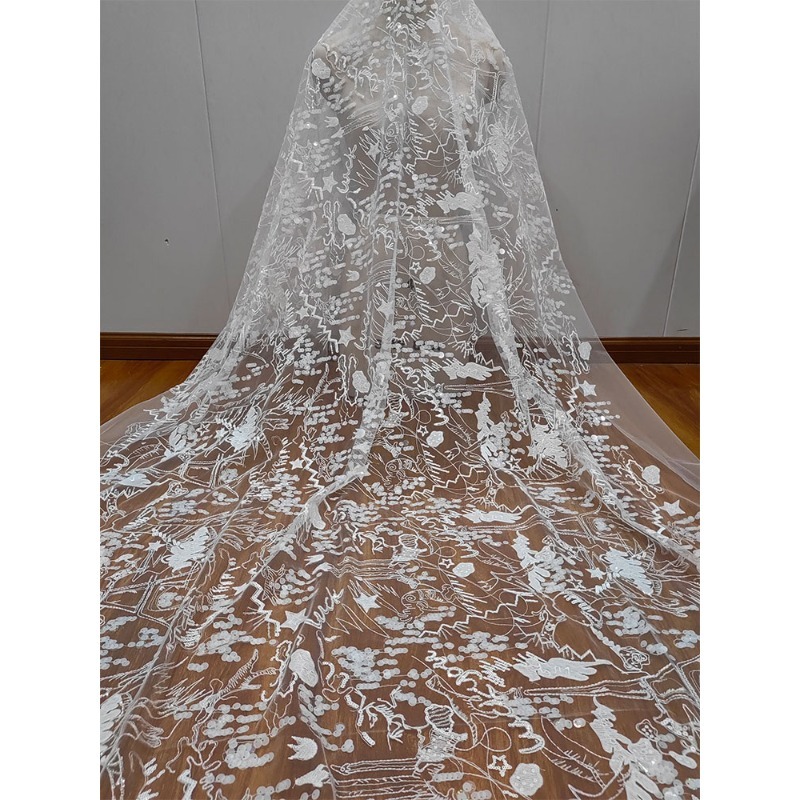 Embroidery Veil - Yeni Zarif ve Yumuşak Çıkartma Dantel