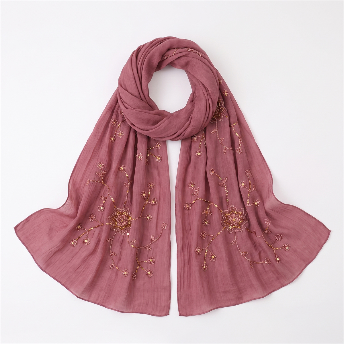 Çiçekli Pul İşlemeli Hafif Eşa - Embroidery Shawl incelemesi ve fiyatı