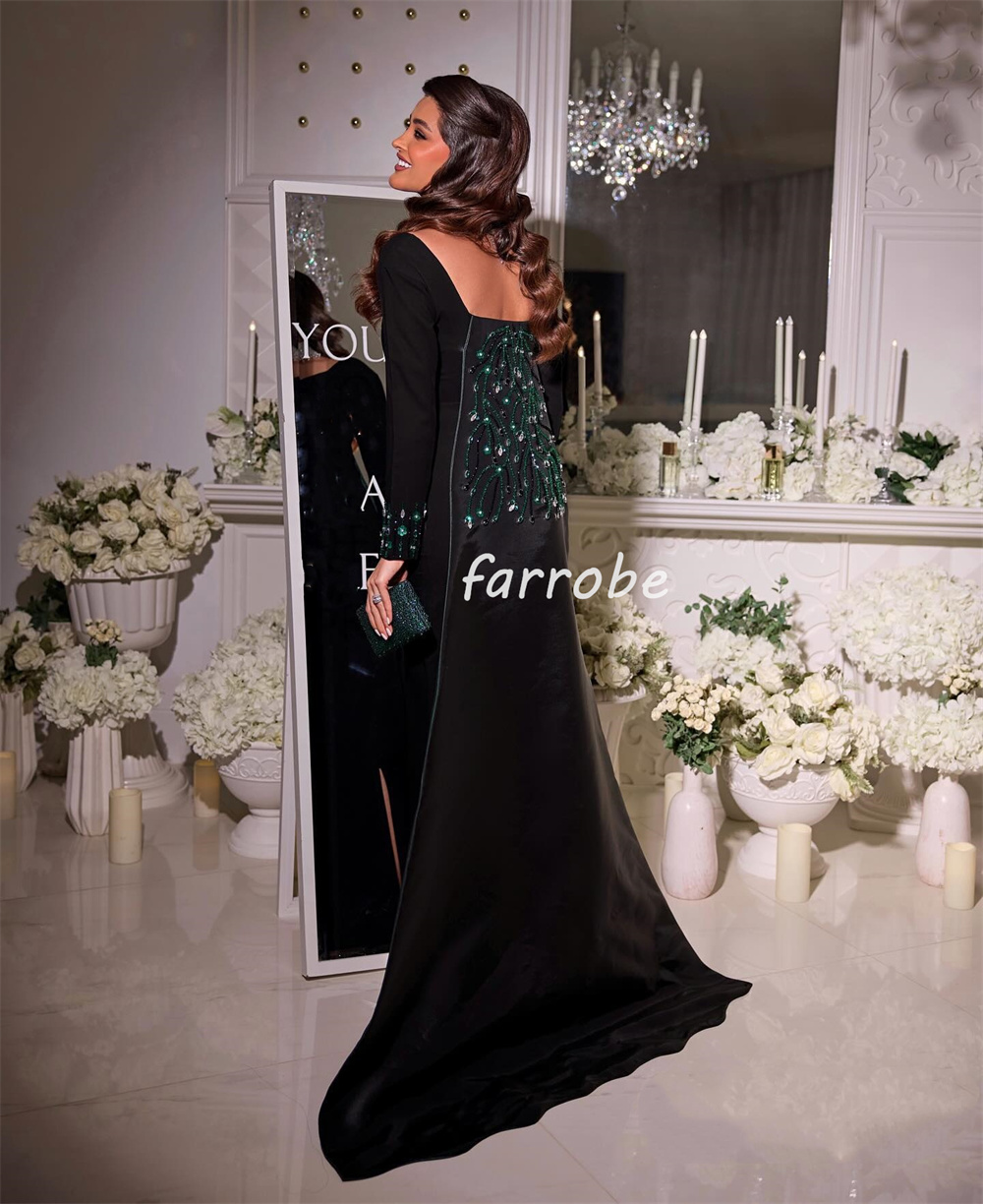 Özelleştirilmiş Zarif Eşleşen  - Embroidery Abaya incelemesi ve fiyatı