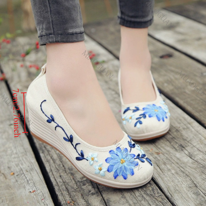 İşlemeli Kadın Konforlu Platfo - Embroidery Canvas incelemesi ve fiyatı