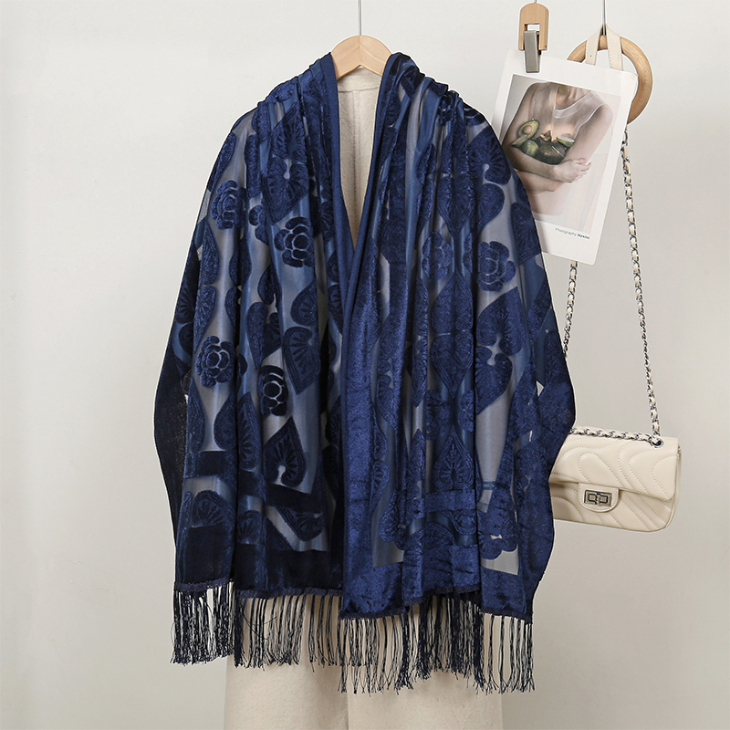 2024 Lüks Ipek Nakış Çiçekler  - Embroidery Shawl incelemesi ve fiyatı
