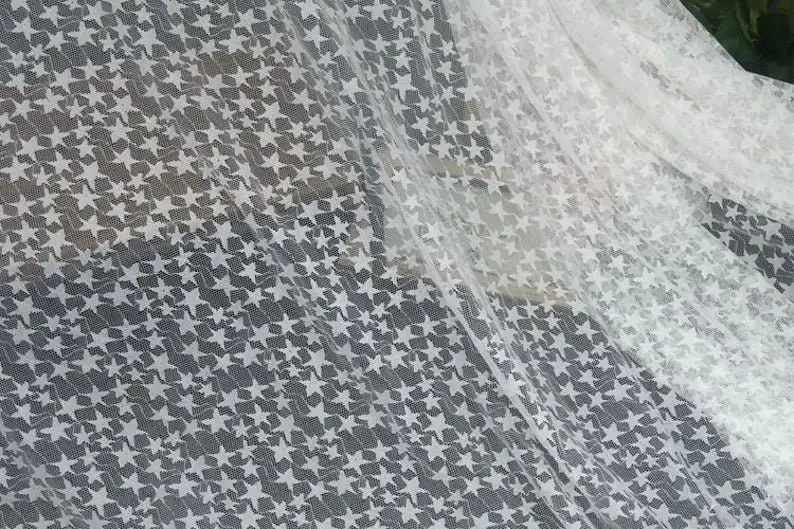 Siyah Beyaz Yumuşak Yıldız Nak - Embroidery Veil incelemesi ve fiyatı
