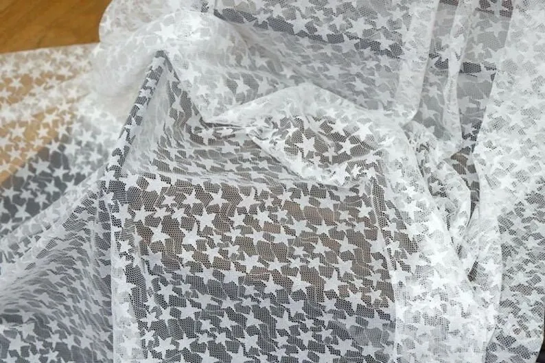 Siyah Beyaz Yumuşak Yıldız Nak - Embroidery Veil incelemesi ve fiyatı