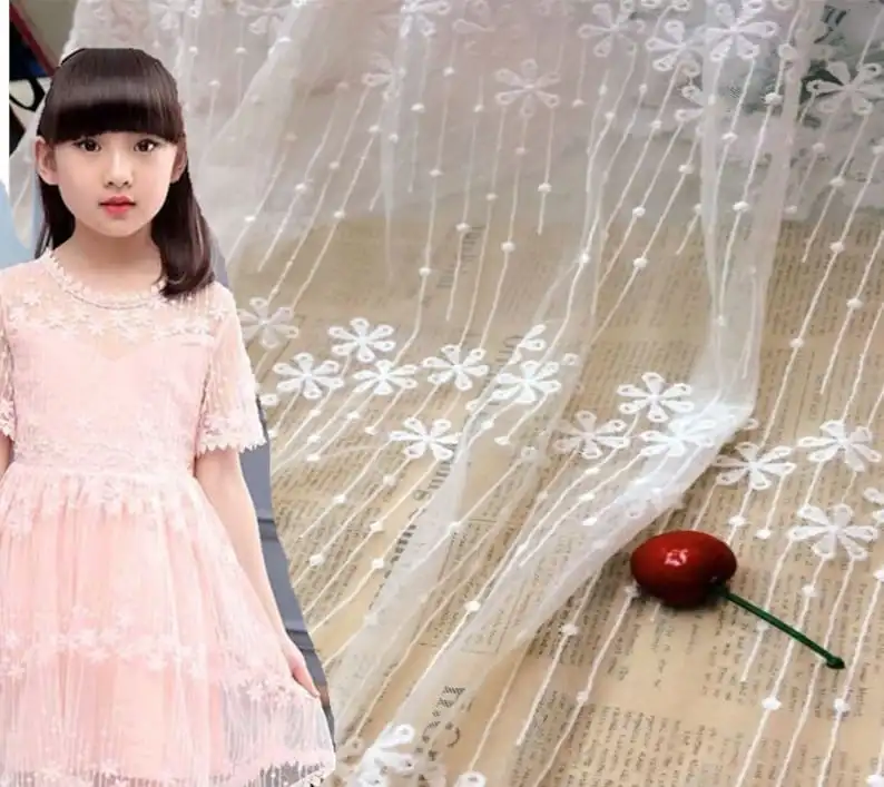1 yard çiçek nakış Dantel kuma - Embroidery Veil incelemesi ve fiyatı
