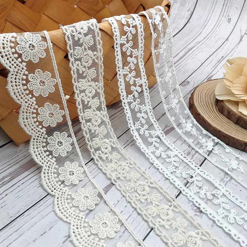 3 Yards/Lot Nakış Beyaz Bej Pa - Embroidery Jersey incelemesi ve fiyatı