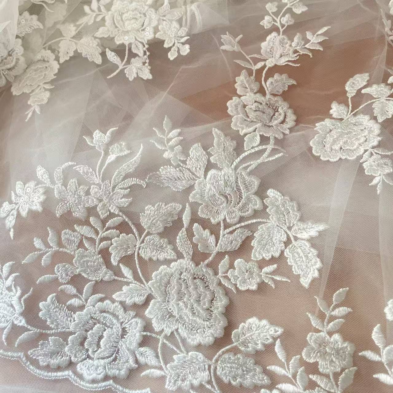 Fransız İşlemeli Dantel Kumaş, - Embroidery Abaya incelemesi ve fiyatı