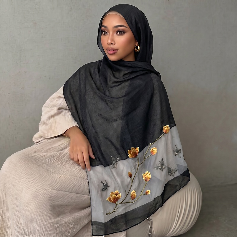Eşarp Baskılı Başörtüsü Bandan - Embroidery Shawl incelemesi ve fiyatı
